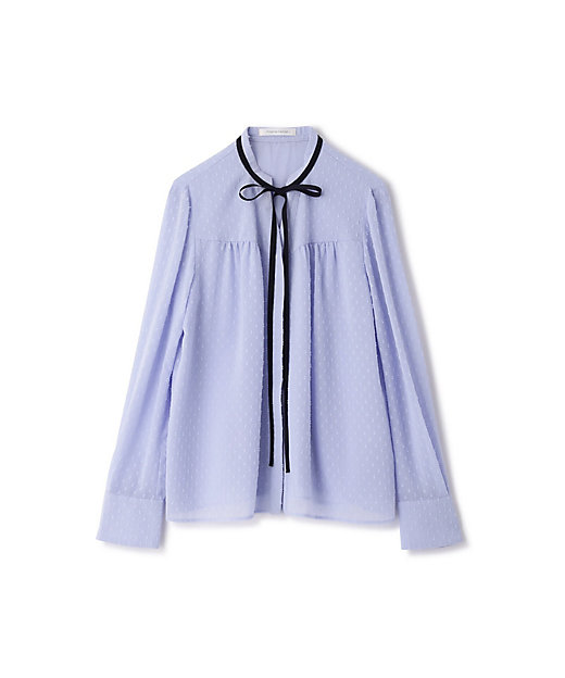 ◇カットジャカードリボンブラウス（0313110233