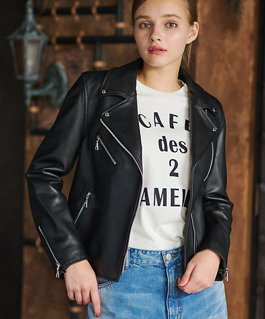 本革】ラムレザーライダースジャケット（2002371772