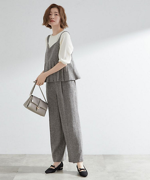 2点SET／体型カバー】夏から秋まで着まわせる！プリーツビスチェ