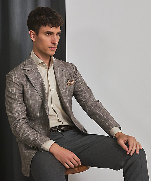 CANONICO／カノニコ】サキソニーウールコットンブレンド