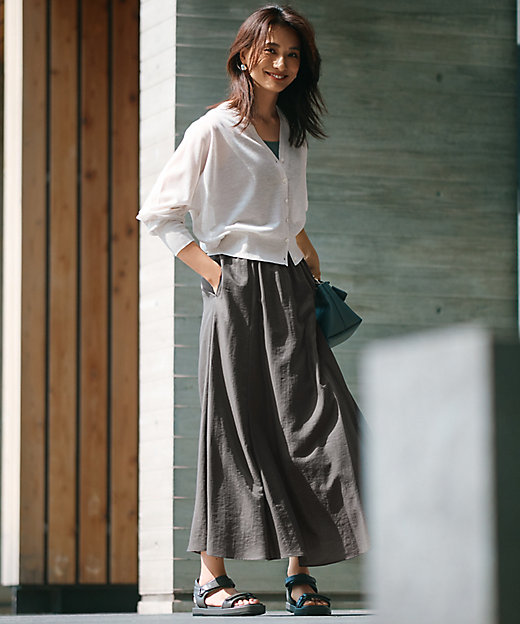 新色追加】シャイニーシアー ニット カーディガン