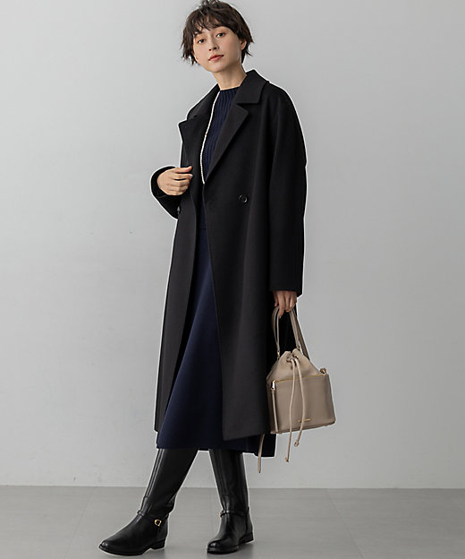 COLOMBOカシミヤビーバー ダブルフロント チェスターコート