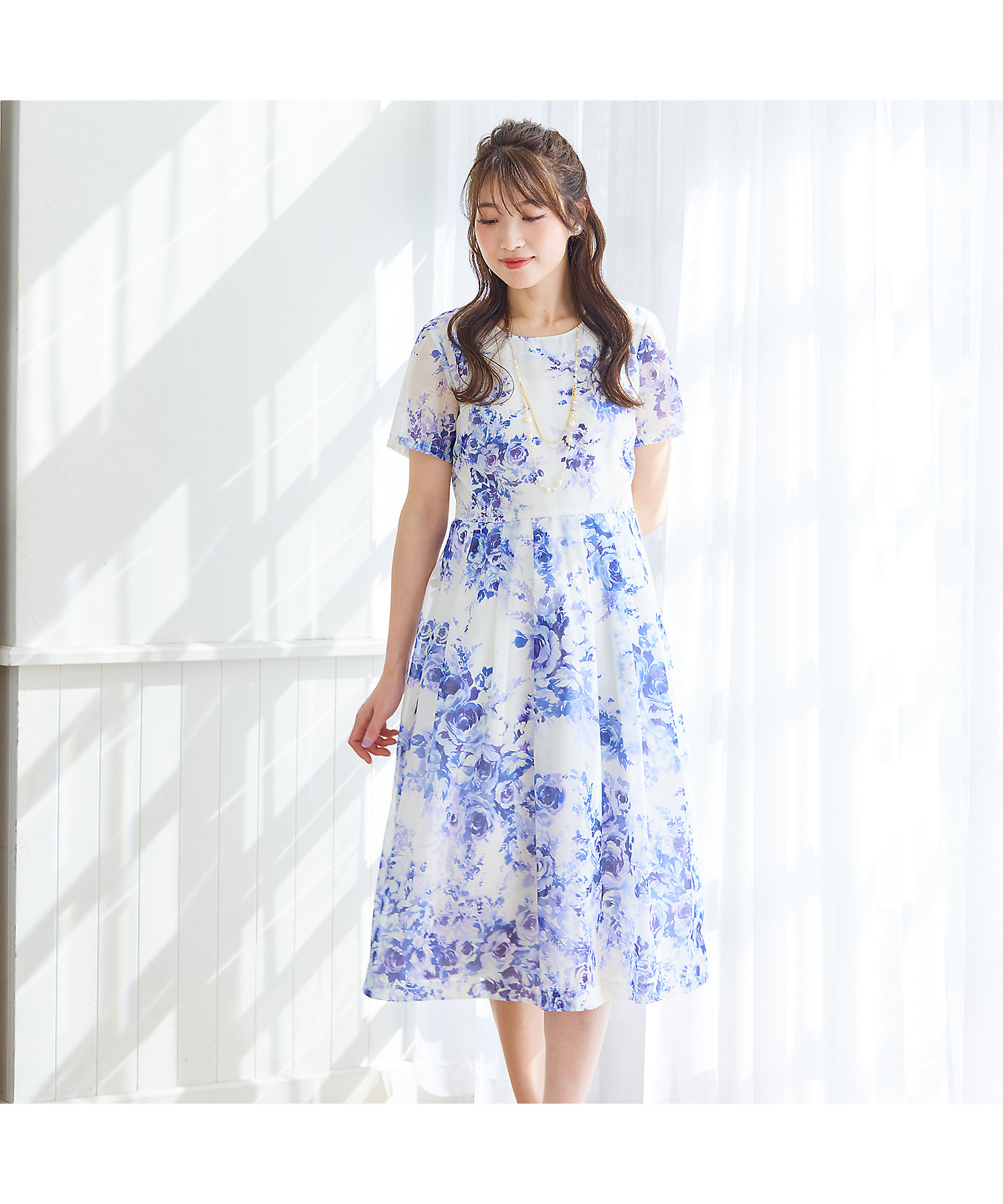 ローズプリントワンピース（51013503） | Rose Tiara (Women