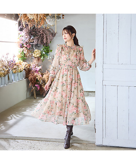 ローズティアラ ミックスツイードワンピース 3XL ローズティアラ