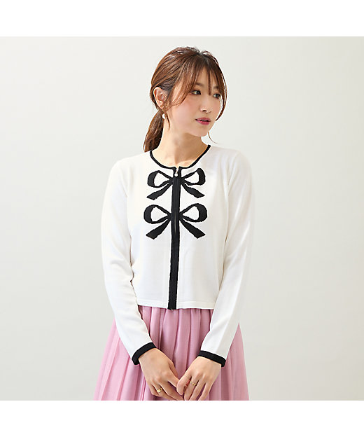 人気再登場】リボンカーディガン（51135503） | Rose Tiara
