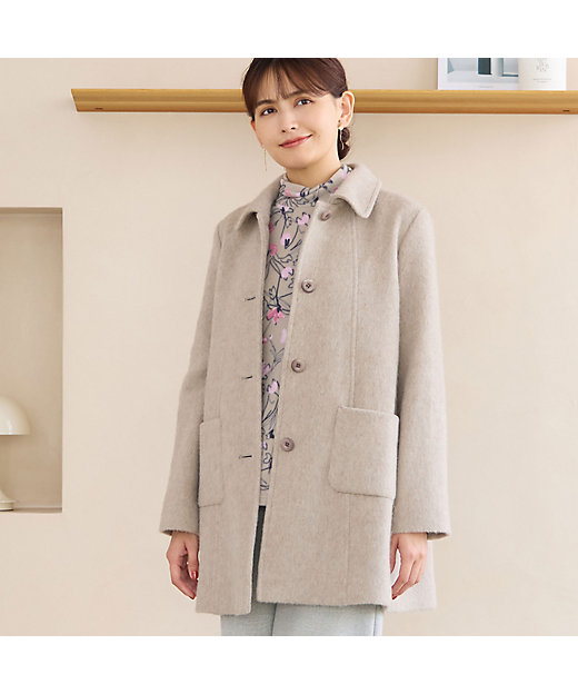 ステンカラーシャギーコート（12086531） | LOBJIE (Women