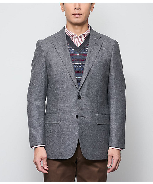 梳紡毛カシミヤ混ツイル ジャケット（202511196202