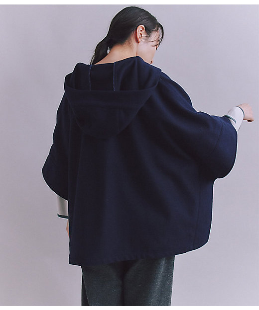 High Count Melton フードポンチョコート