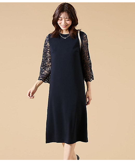 楽天市場】七分袖 ネイビー ワンピースの通販