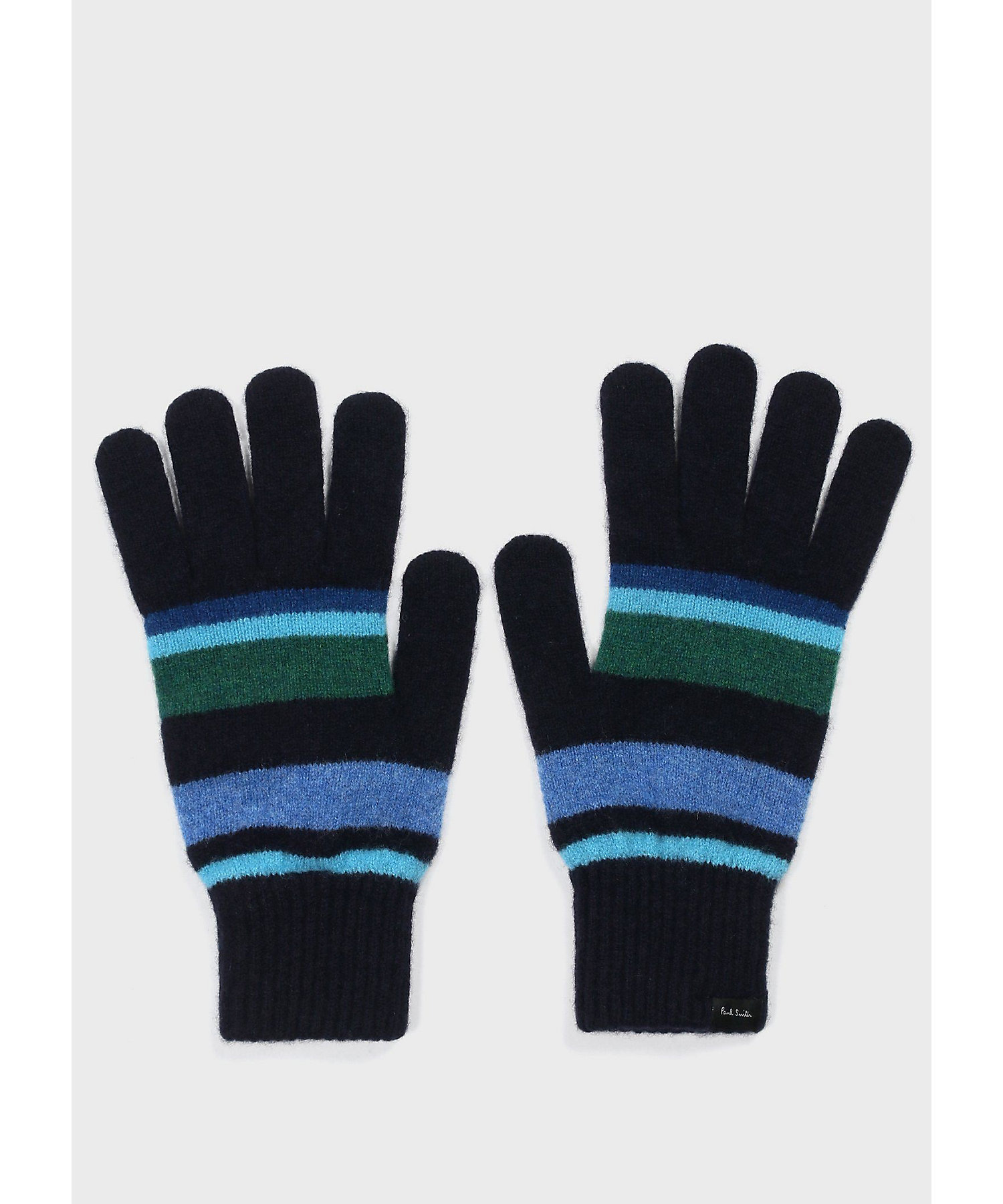 カラフルボーダー ニット グローブ（250765415MK） | Paul