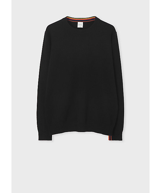 アーティストストライプポイント カシミヤ ニット