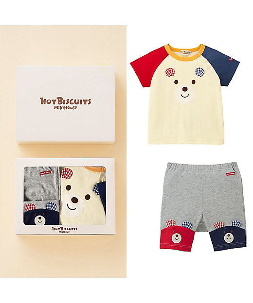 顔ドン！Tシャツ＆ハーフパンツセット | HOT BISCUITS MIKIHOUSE