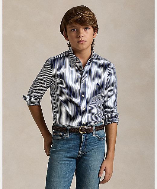 ストライプド コットン ポプリン シャツ | POLO RALPH LAUREN