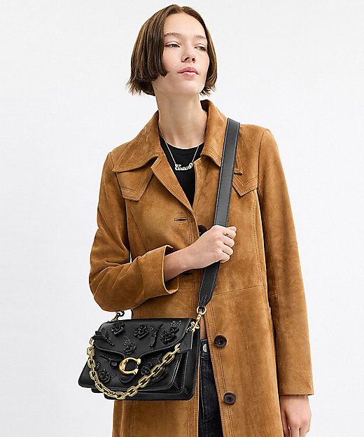 チェーン タビー ショルダー バッグ・フローラル エンベリッシュメント