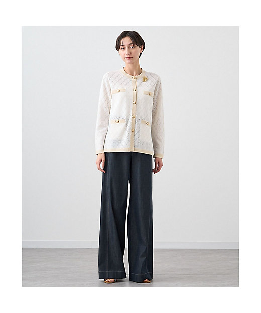 プレイドパターンバイカラー カーディガン | ANAYI/アナイ | 三越