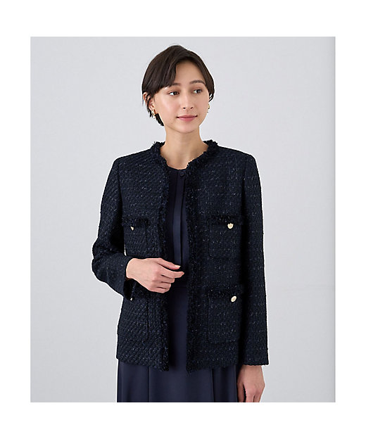 Eternal Line 2024】ミックスツイードロングノーカラー