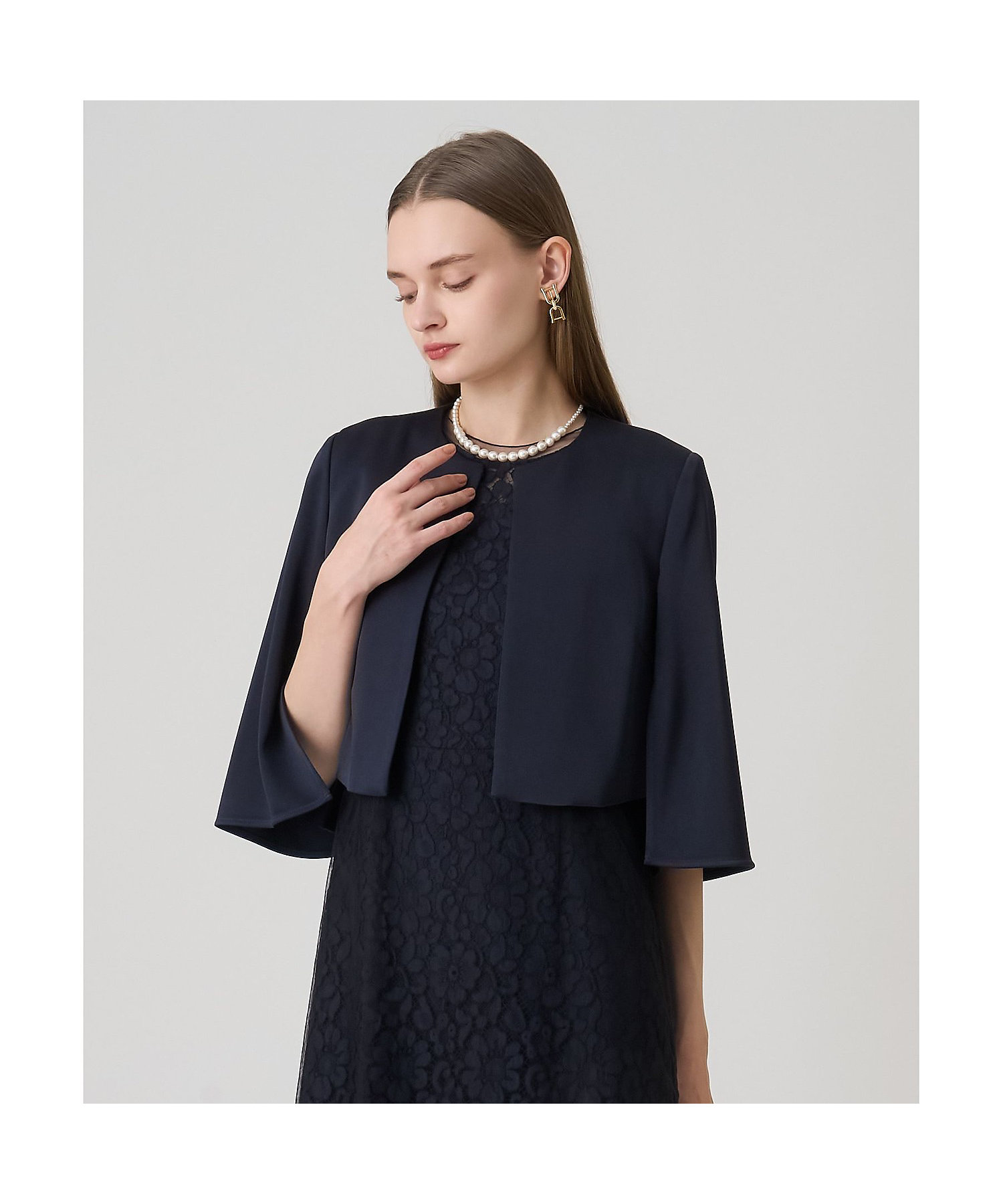 トリアセサテンボレロジャケット | ANAYI/アナイ | 三越伊勢丹