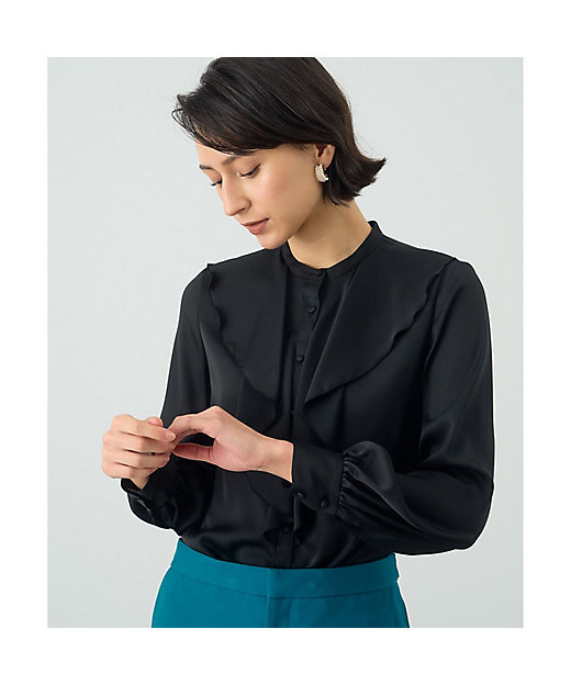 サテンアムンゼンフリルブラウス | ANAYI/アナイ | 三越伊勢丹