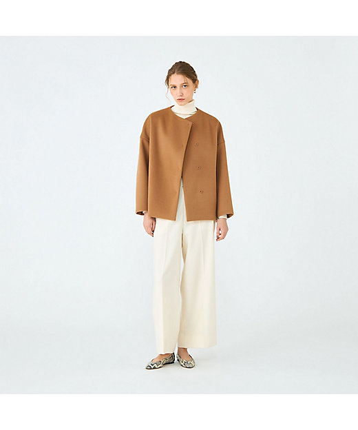 ウールカシミヤビーバー ショートコクーンコート | maison