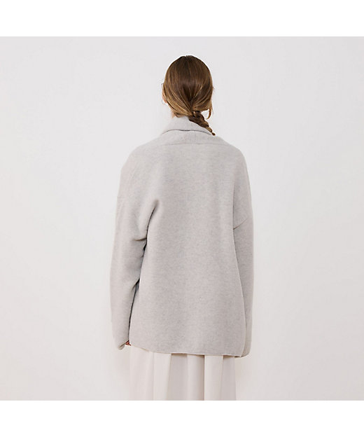 ウールダブルフェイスパイル ショールカラーショートコート | GALERIE