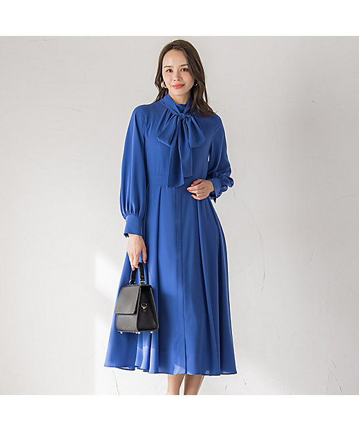 ボウタイワンピース≪手洗い可能≫ | Viaggio Blu (Women)/ビアッジョ