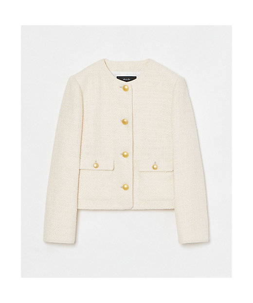 ファンシーツィードクルーネックジャケット | allureville (Women