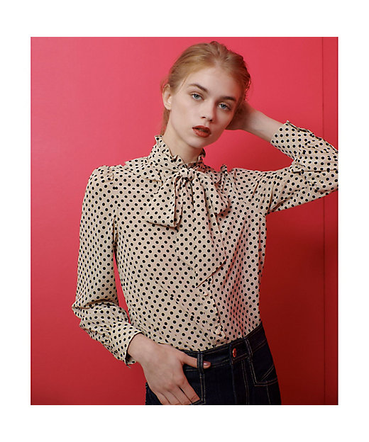 LOULOU WILLOUGHBY】◇ デシンドットフリルボウタイ