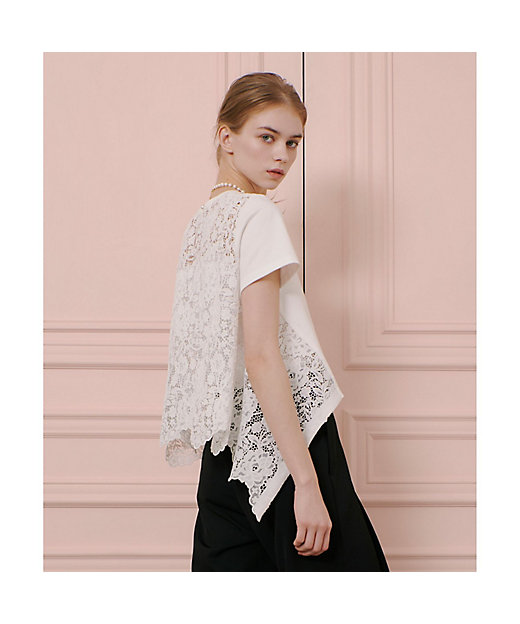 LOULOU WILLOUGHBY】レースドッキングプルオーバー