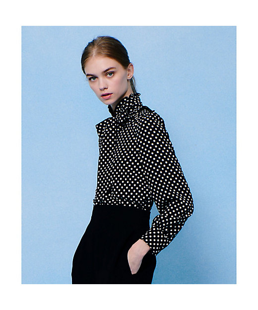 LOULOU WILLOUGHBY】◇デシンドットフリルボウタイ