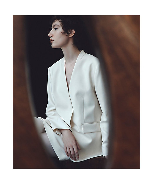 LOULOU WILLOUGHBY】ダブルクロスノーカラーリボン