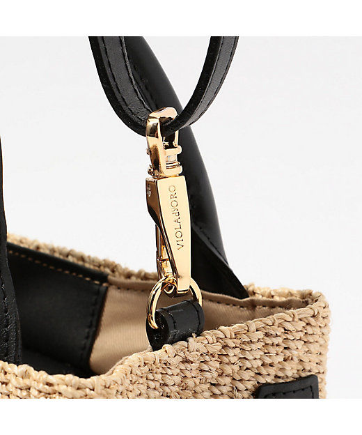 VIOLAd'ORO アバカレザーベルトショルダーバッグ | maison