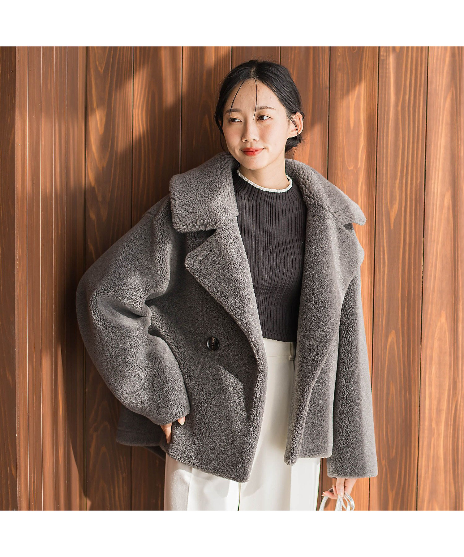 ボアボンディングPコート | Droite lautreamont (Women)/ドロワット