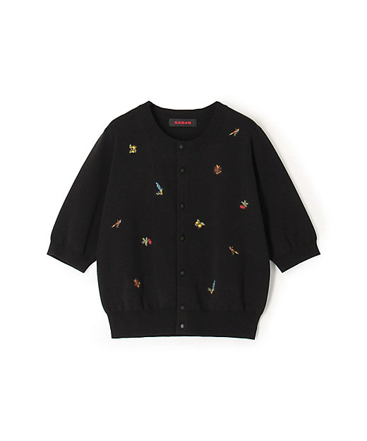 コットンストレッチ エンブロイダリーカーディガン | CABaN/キャバン