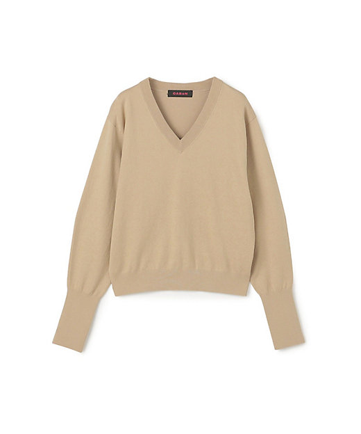 コットンカシミヤストレット Vネックプルオーバー | CABaN/キャバン