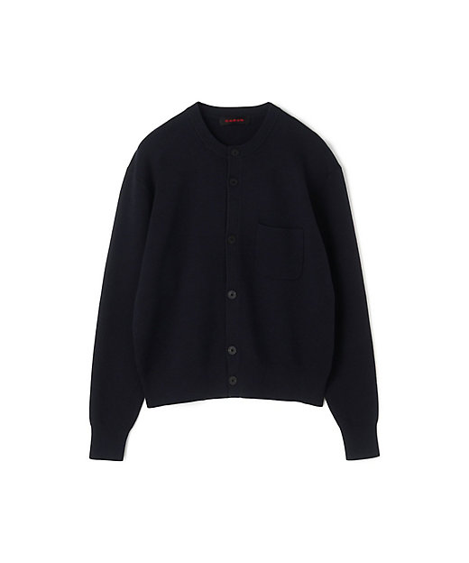 CABaN コットンカシミヤ ポケットクルーネックカーディガン