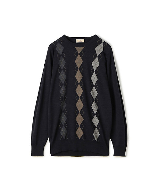 別注】JOHN SMEDLEY ウール アーガイルクルーネック プル