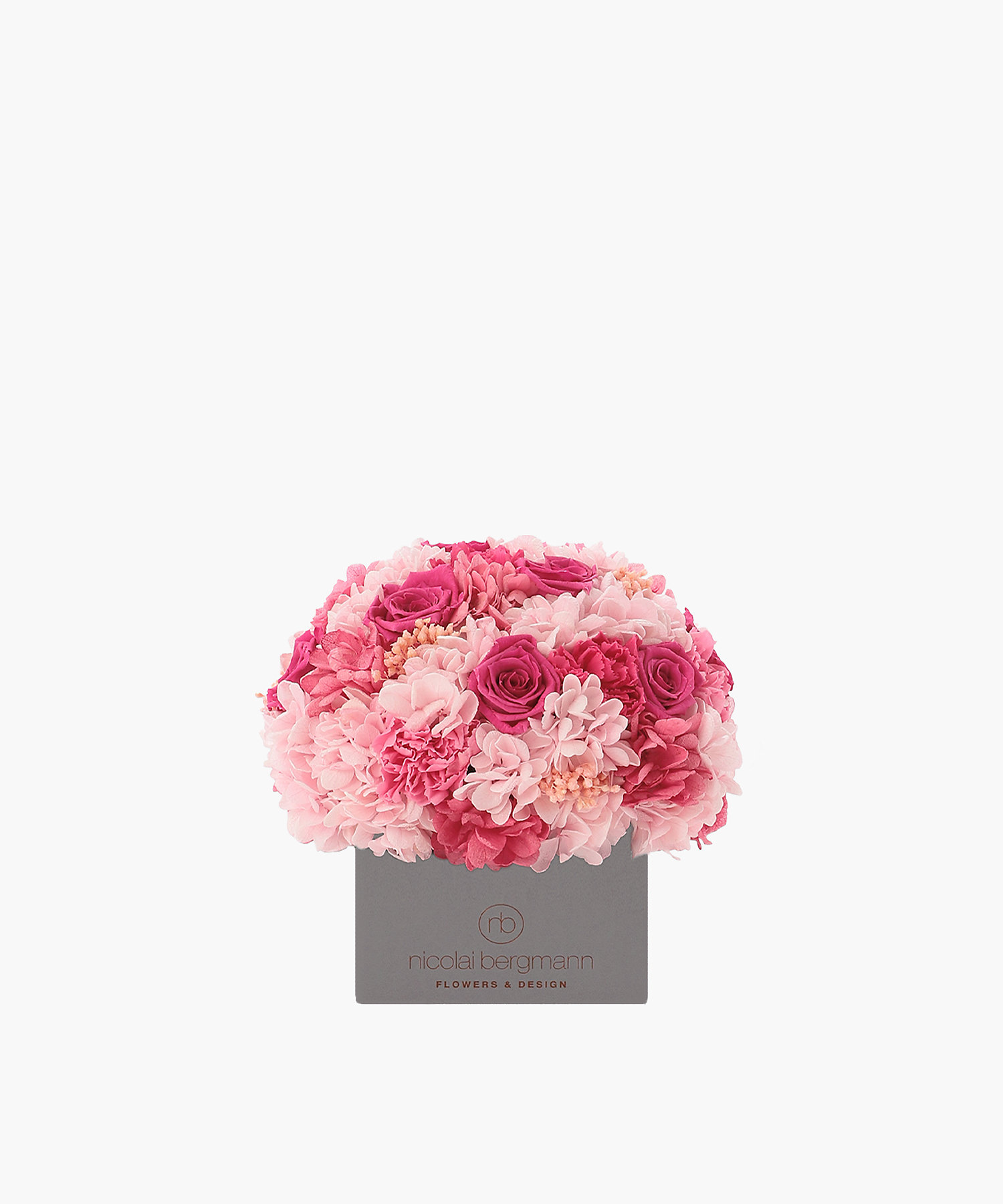プリザーブドフラワーアレンジメント（ピンク・手提げあり） | Nicolai
