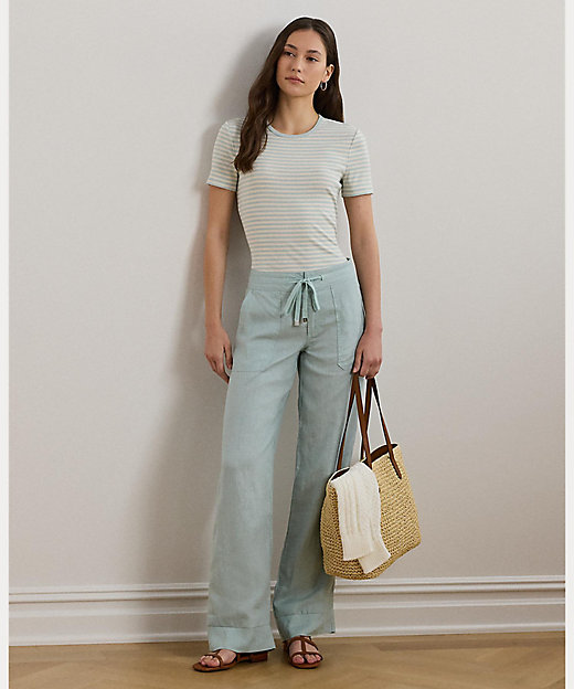 Ralph Lauren パープルレーベルリネン ガウチョパンツワイドパンツ0