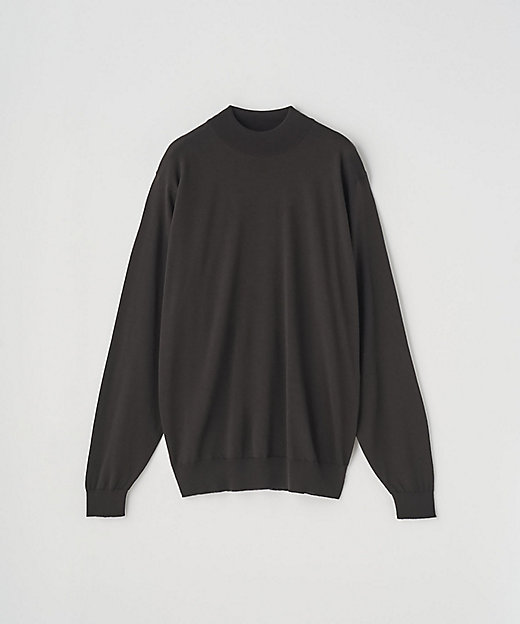 モックネック長袖ニットプルオーバー 30G MODERN FIT