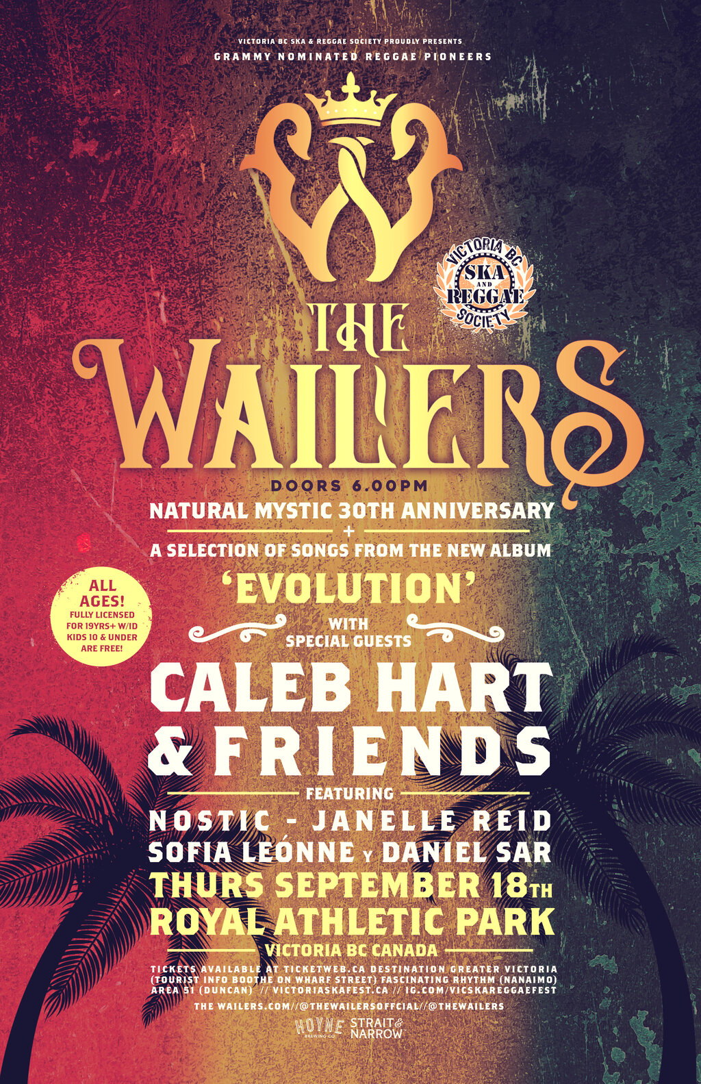 The Wailers Natural Mystic 30th Anniversary Tour @ Royal Athletic