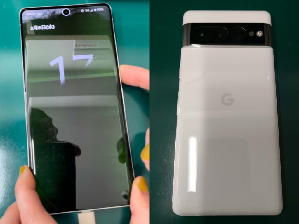 Google Pixel 7 Pro】液晶破損 チカチカ 滲み 操作できない ガラス
