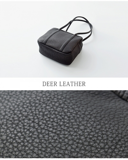 Aeta アエタ DA107 SQUARE BOSTON Long handle S ディアレザー