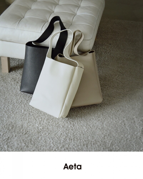 Aeta アエタ ペブルグレイン レザー ショルダー バッグ Sサイズ