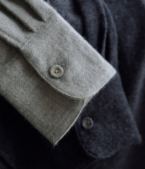 Pheeta フィータ ウール 2way つけ襟付き ノーカラー トップス