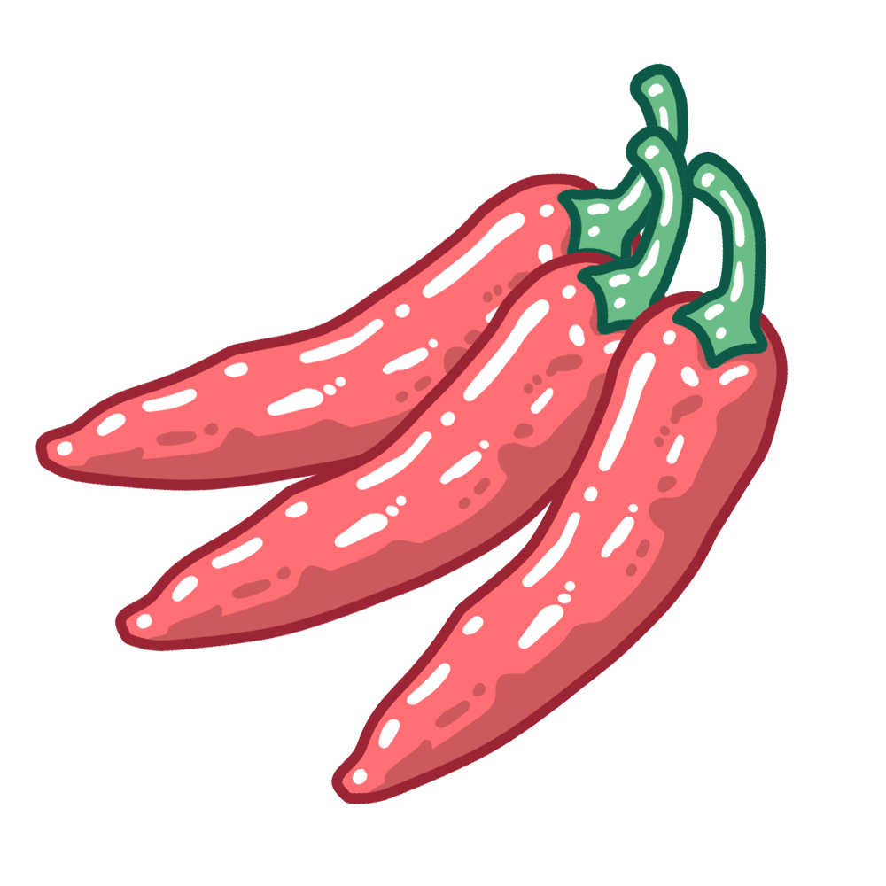 唐辛子(3本) – イラストせんせい|使いやすいフリー素材集