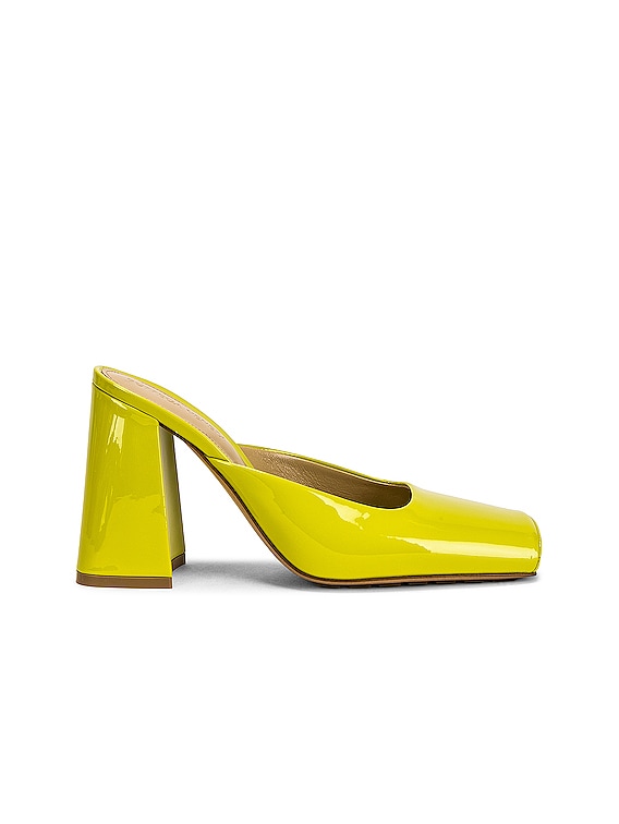 Bottega Veneta Tower Square Toe Mule Pumps in Kiwi | FWRD