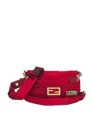 FWRD Renew Fendi X Porter Baguette Shoulder Bag in Red | REVOLVE