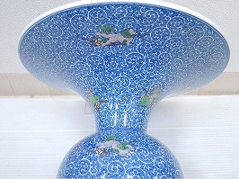 有田焼【花瓶】唐草模様 鬼才：葉山有樹 作 箱無し 有田焼【花瓶】唐草