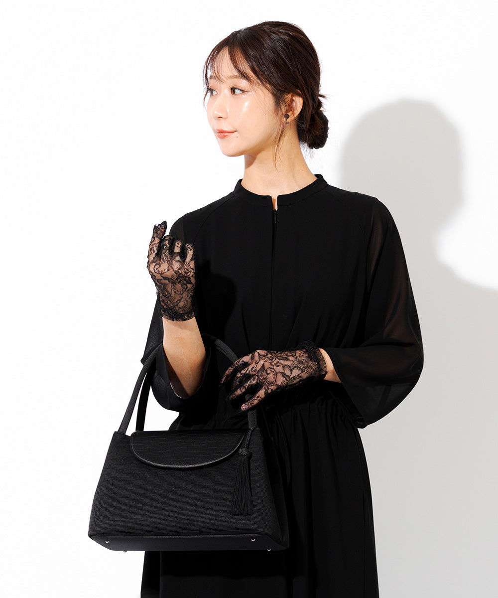 タッセル付き米沢織ソフトフォーマルバッグ