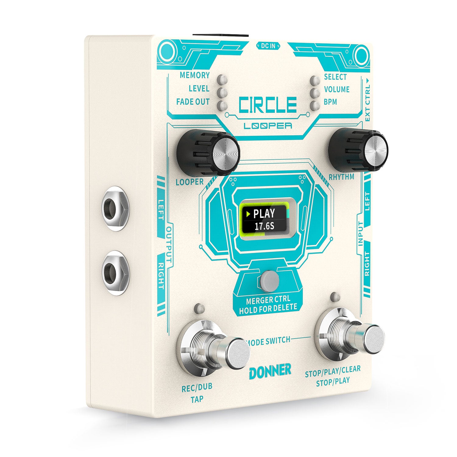 Looper Stereo Donner Circle con Drum Machine Integrata